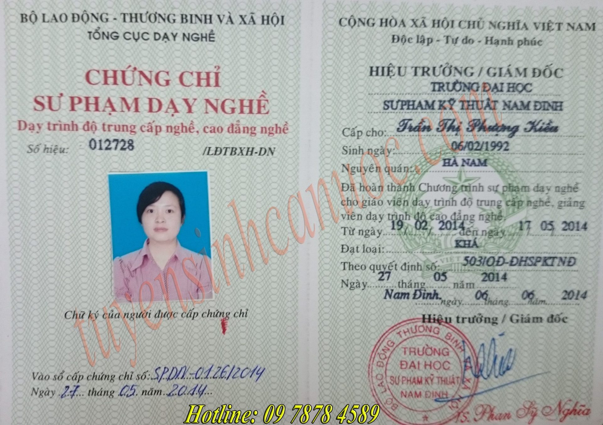 Chứng Chỉ Sư Phạm Dạy Nghề